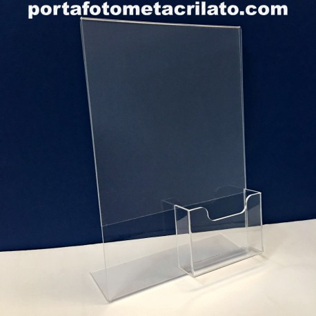 Expositor A4 Sobremesa con portafolletos A6