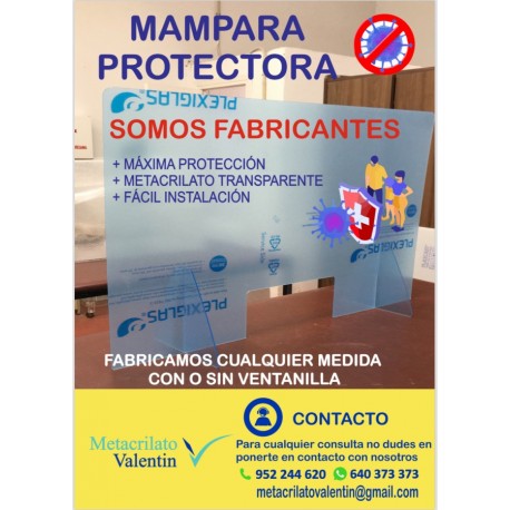 Mampara proteccion metacrilato