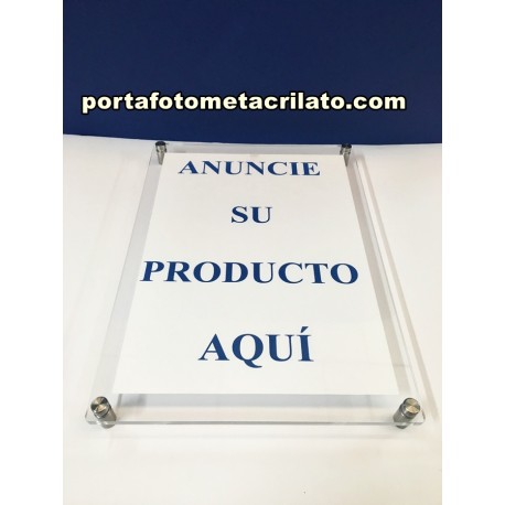 Expositor A5 pared con Separadores Inox